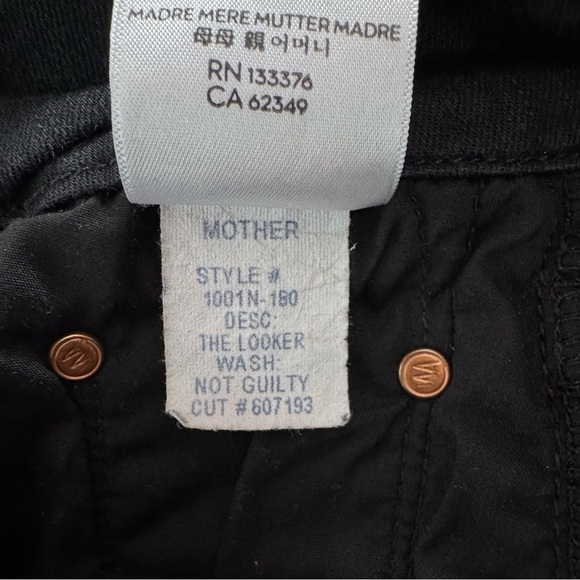 Mother The Looker Not Guilty Black Jeans Mid Rise Skinny Size 28 - Picture 13 of 13